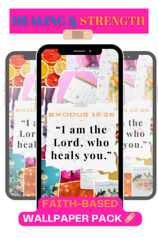 Healing Bible Verse Wallpapers | 10- Pack Christian Lock Screens for Strength & Peace